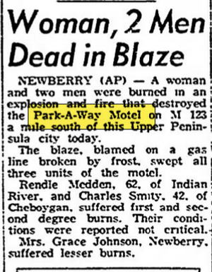 Park-A-Way Motel - March 1963 Fire (newer photo)